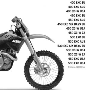 2009 Ktm 400 Exc, 400 Xc-w, 450 Xc-w, 530 Exc, 530 Xc-w Service Manual