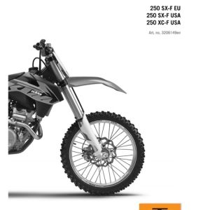 2013 Ktm 250 Sx-f, 250 Sx-f, 250 Xc-f Service Manual