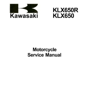 1993 Kawasaki Klx650r Klx650 Service Manual
