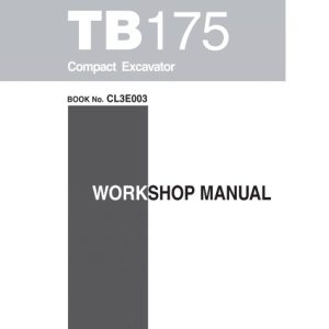 Takeuchi Tb175 Compact Excavator Service Manual