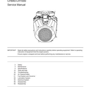 Kohler Command Pro CH940-CH1000 Engine Service Manual