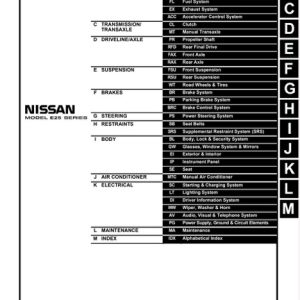 2001-2012 Nissan Urvan E25 Service Manual