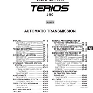 1997-1999 Daihatsu Terios J100 Service Manual