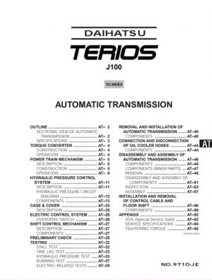 1997-1999 Daihatsu Terios J100 Service Manual