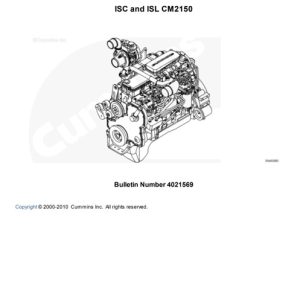 Cummins ISC and ISL CM2150 Service Manual