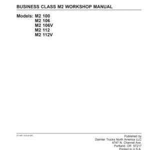 Freightliner Business Class M2 Service Manual