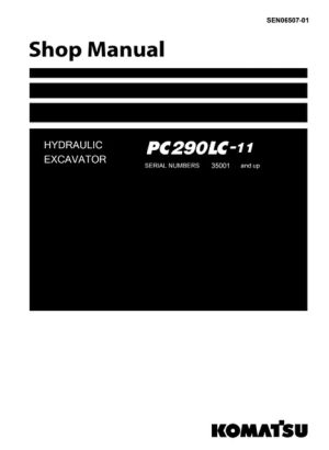 Komatsu PC290LC-11 Hydraulic Excavator Shop Manual