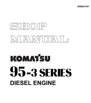 Komatsu 95-3 Series Diesel Engine Shop Repair Manual