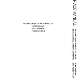 International Dt466,dt570,ht570 Diesel Engine Service Manual