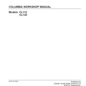 Freightliner Columbia CL112, CL120 Service Manual