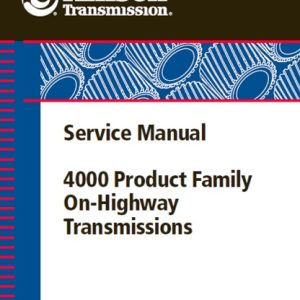 Allison 4000 Product Family Transmissions Service Manual