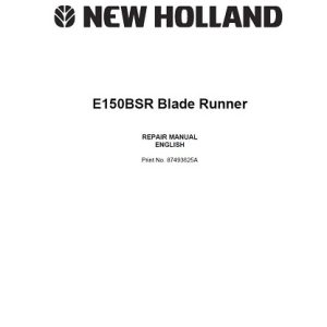 New Holland E150BSR Blade Runner Excavator Service Manual