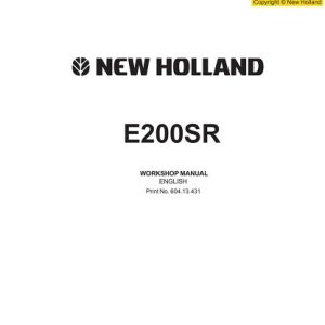 New Holland E200SR Excavator Service Manual