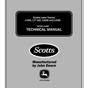 John Deere L1642, L17.542, L2048, L2548 Scotts Tractor Technical Manual