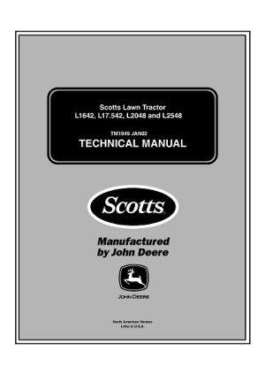 John Deere L1642, L17.542, L2048, L2548 Scotts Tractor Technical Manual