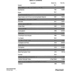 Case 9020B Excavator Repair Service Manual