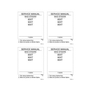 Case 85XT, 90XT, 95XT Skid Steer Service Manual
