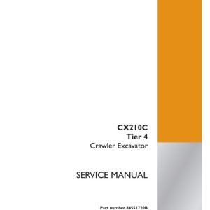 Case CX210C Tier 4 Crawler Excavator Service Manual