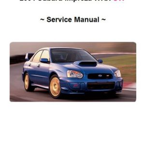 Subaru Impreza WRX STi 2004 Service Manual