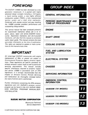 2005 Suzuki VZ800 Service Repair Manual