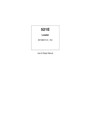 Case 521E Loader Service Repair Manual