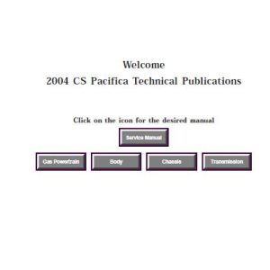 2004 Chrysler Pacifica Service Repair Manual