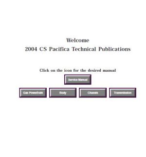 2004 Chrysler Pacifica Service Repair Manual