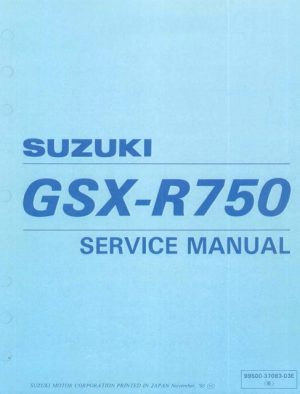 1996-1999 Suzuki Gsx-R750 Service Manual