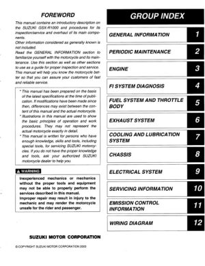 2003-2004 Suzuki GSX-R1000 Service Manual