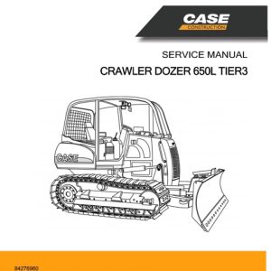 CASE 650L Tier3 Crawler Dozer Service Repair Manual