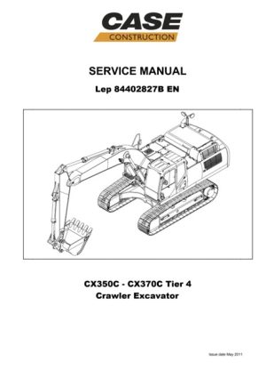 Case CX350C ,CX370C Tier 4 Crawler Excavator Service Manual