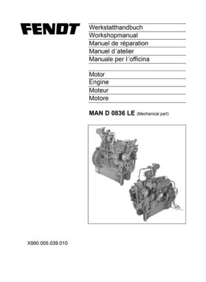 Fendt Man D 0836 Le Engine Workshop Service Manual