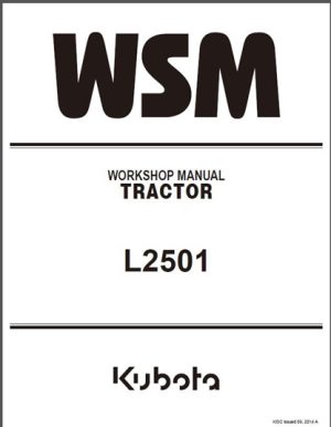 Kubota L2501 Tractor Workshop