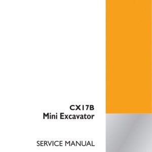 Case CX17B Mini Excavator Service Repair Manual