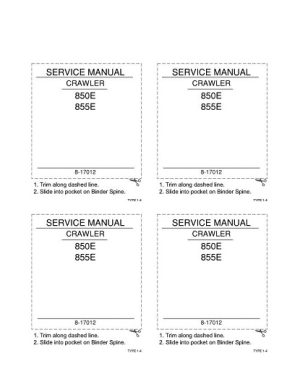 Case 850E, 855E Crawler Dozer Service Manual