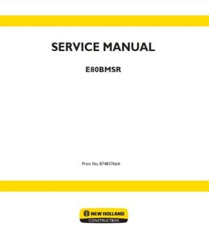 New Holland E80BMSR Midi Crawler Excavator Service Manual