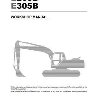 New Holland E265B, E305B Crawler Excavator Service Manual