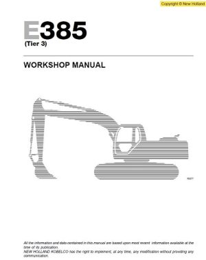 New Holland E385 Tier3 Excavator Service Manual