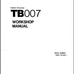 Takeuchi TB007 Compact Excavator Service Manual
