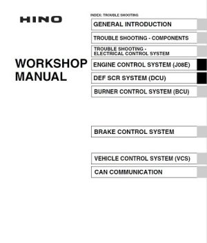 Hino 238, 258LP, 268, 338 series Service Repair Manual