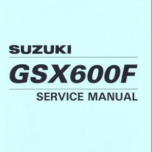 1999-2001 Suzuki GSX600F Service Manual