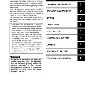 Suzuki LT-F250 Service Repair Manual