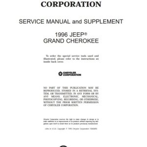 1996 Jeep Grand Cherokee Service Manual