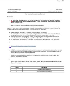 2019 Ford Ranger Service Manual