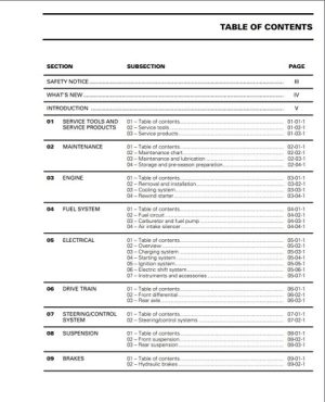 Bombardier Traxter ATV Service Manual 1999-2000