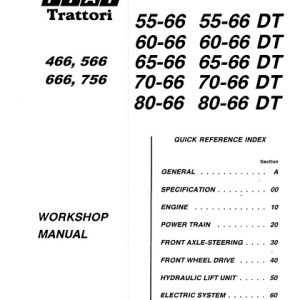 Fiat 466, 566, 666, 766 Tractor Workshop Manual