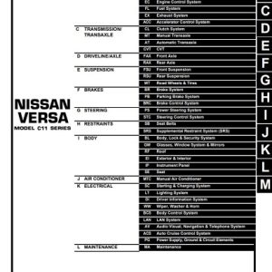 2008 Nissan Versa Service Manual