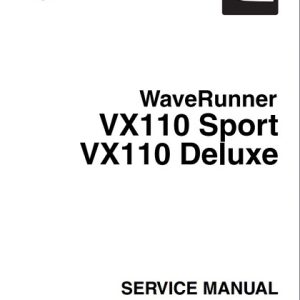 Yamaha WaveRunner VX110 Sport, VX110 Deluxe Service Manual