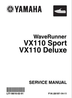 Yamaha WaveRunner VX110 Sport, VX110 Deluxe Service Manual