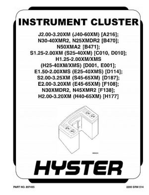 Hyster D177 Forklift Service Manual